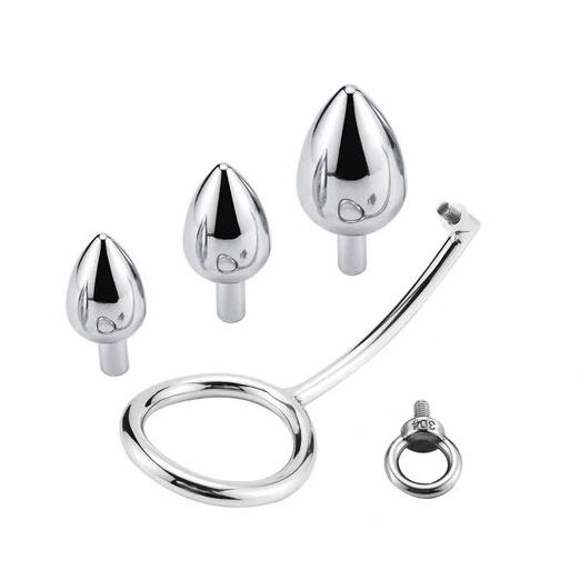 with 4663 Hook Set Anal Steel Ring Stainless Cock DiscreetChoice 0814